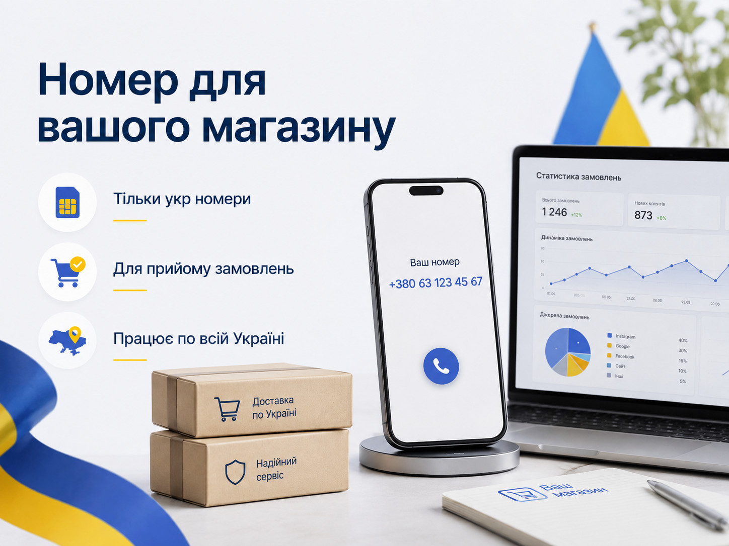 Додаткові українські номери для команди онлайн-магазину